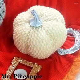 Decorative Flowers Rustic Farmhouse White Pumpkin Thanksgiving Halloween Home Harvest Decorations Drop Autumn