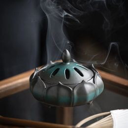 Burners YXY Chinese Style 2/ 4 Hours Incense Burner Retro Ceramic Coil Incense Base Zen Living Room Decoration Ornaments