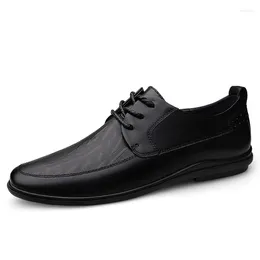 Casual Shoes 2024 Non-Slip Oxfords Men Lightweight Genuine Leather Men's Outdoor Flats Driving Loafers