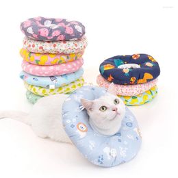 Dog Collars Pet Elizabethan Collar Cat Neck Cone Recovery PP Cotton Anti-Biting Adjustable Cartoon Printing Protective