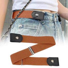 Belts Adjustable Buckle-Free Belt Stretch Elastic Waist Band Invisible Jean Pants Dress No Buckle Easy To Wear For Women Me W5H3