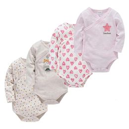 Pijamas de bebe bawełna 012m Baby Sleep Fear Dziewczyny Dziewczyny Pajamie Warm Boys Ubrania dla dzieci roupas Fille 2 3 4pcs 240325