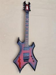 Custom Red Electric Guitar Double Floyd Rose Vibrato EMG Pickups