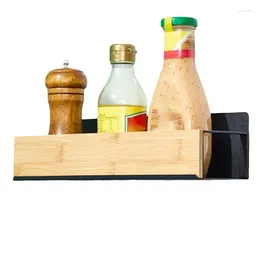 Kitchen Storage Draining Fridge Shelves Organiser No Punch Magnetic Spce Rack Organisation For Salt Sugar Light Soy Vinegar