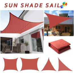 Nets Rust Red All size Waterproof Sun Shade Sail Square Rectangle Garden Terrace Canopy Pool Shade Triangle Camp Hiking Yard Awning