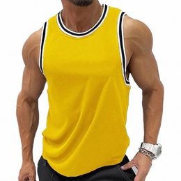 2023 NEW Fitn Sports Tank Tops Men Gyms Workout Sleeveles Shirt Male Summer Loose Undershirt basketball Running men Ves N295#