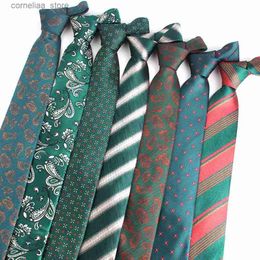 Neck Ties Neck Ties Green Striped Ties Groom Necktie For Wedding Party Boys Girls Suits Neck Tie Skinny Necktie For Men Women Neck Wear Gravatas Y240325