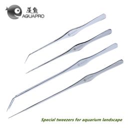 Tools Aquarium Plant Tweezers Bend Aquatic Aqua Pro 25cm 33cm Class 1 Mirror Surface Stainless Never Rust Fish Tank Tools