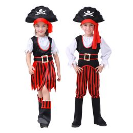 Hats Child Caribbean Captain Pirate Costume Cosplay For Boys Girls Skull Hat Kids FancyDress Halloween Carnival Theme Party