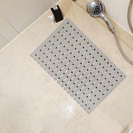 Bath Mats Bathroom Non-slip Floor Mat Mildew-proof Pvc Shower With Drain Holes Waterproof For Quick Safety