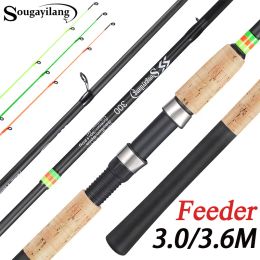 Feeding Sougayilang Feeder Rods 3.0m Spinning Fishing Rod Ultralight Carbon Fibre Fishing Pole Max Drag 20kg for Bass Carp Pesca