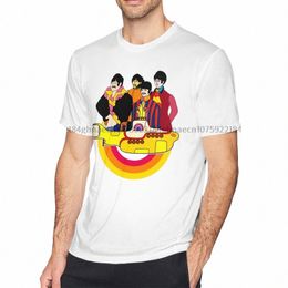 yellow Ship The Beatle Band Mens Clothing Printed Cott T-Shirt Streetwear Tops Tees For Men T2nJ#