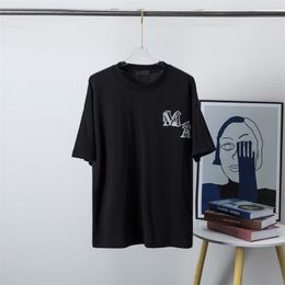 Mens Designer Band T Shirts Fashion Black White Short Sleeve Luxury Letter Pattern T-shirt US size S-XL Q1