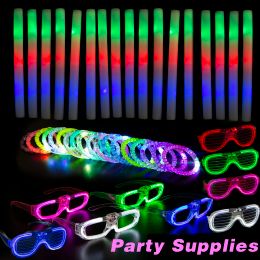 Decoration Led Foam Sticks LED Light Up Toys Party Favors Glow in the Dark Party Supplies Neon Sunglasses LED Bracelets Wedding Decoration