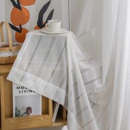 Curtains White Tulle Curtains for Living Room Voile Sheer Curtains for Bedroom Window Treatment Blinds Drapes Decor