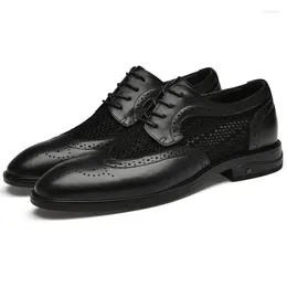 Casual Shoes Handmade Mens Hollow Out Oxford Genuine Leather Brogue Men's Dress Classic Business Formal