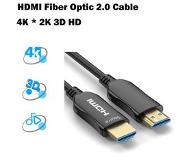 UHD HDMI 2.0-compatible 4K 60Hz HDMI Fibre Optic Cable 10M 15M 20M 30M AOC HDMI Fibre Cable High Speed 18Gbps HDR ARC HDCP2.2 for HDTV Projector Game Player