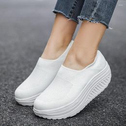 Spring Shoes Autumn Casual 383 Women's Swing Mesh Woman Sneakers Flat Platforms Female Shoe Wedges Ladies Soft Bottom Loafers