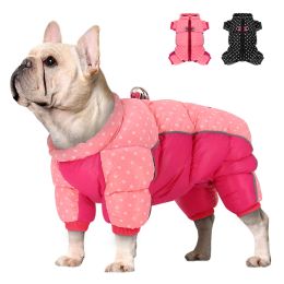 Jackets Snow Down Jacket Coat for Dogs Reflective Dog Winter Clothes Warm Male/Female Pet Clothing Jumpsuit For Small Medium Dogs