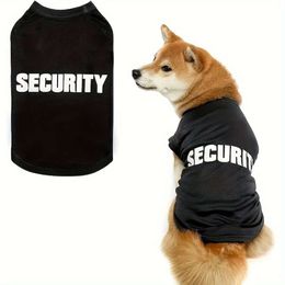 Summer cool Security Print Dog T shirt Easy care Breathable Knit Fabric for Mini small Pets