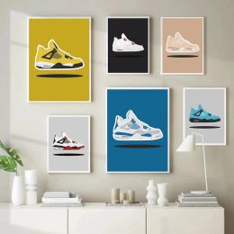 Sculptures Sneakers Funky Brand Fashion Shoes Wall Art Canvas Painting Nordic Posters and Prints Pictures for Living Room Decor