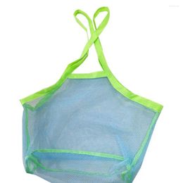 Storage Bags Foldable Beach Bag Large Mesh With Portable Handle For Sandproof Travel Children's Toys Clothing Towels Supplies