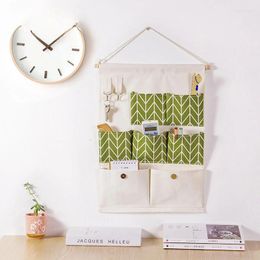 Storage Bags Home Fabric Hanging Bag Door-mounted Wall-mounted Multi-layer Pocket