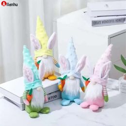 Gnome Party Bunny Easter Plush Scandinavian Decorations Nordic Dwarf Figurines Table Gnomes Doll Ornaments Gift Wbfg s