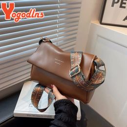 Yogodlns PU Leather Boston Women Small Handbag and Purse Fashion Designer Crossbody Bag Female Casual Travel Pillow Shoulder 240322