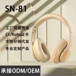 Headphones Earphones SN81 Wireless Headworn Bluetooth Stereo Surround Sound Insert Card Full Package Earphone Private Model H240326