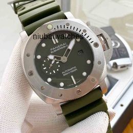 Relógios de designer Pam Designer Militar Watch Stealth Series Green Movimento Green