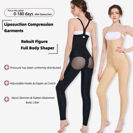 Women Abdominal Liposuction Compression Garments Legs Stomach Post Surgery Weight Loss Body Shaper With Zipper Stage 1 And 2 240312