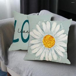 Pillow Cover Machine Washable Elegant Floral Print Throw Pillowcase With Exquisite Pattern Super Soft For Room