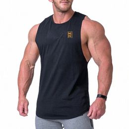 men's Summer Clothing Fitn Cott Tank Top Gym Sports Bodybuilding Sleevel Shirt Gnt Male Undershirt Casual Vest w0tc#