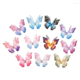 Hair Accessories 2PCS Multi Colour Double Layer Mesh Butterfly Children Headwear Lovely Hairgrip Clips For Girls Hairpins