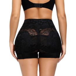 lady Waist Tummy Shaper High waisted lace underwear with breathable false buttocks and lifting for plump beautiful