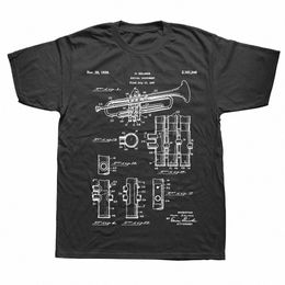 mens Clothing Trumpet T Shirt Trumpet Patent T Shirt Trumpet Player For Musician Music Teacher Marching Band Jazz Band Music f5SX#