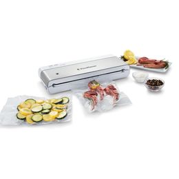 Foodsaver Compact Vacuum Sealer with Bag Roll, Used for Sealing Food Storage and Vacuum, White