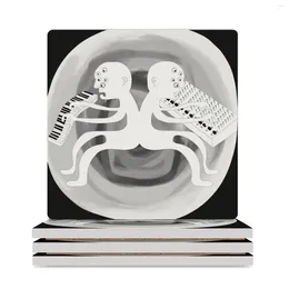 Table Mats Music Synthesiser Alien Ceramic Coasters (Square) For Mat Dishes Christmas Plate