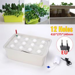 Pots 2/9/12 Holes Plant Site Hydroponic Garden Nursery Pot Planter 220V Indoor Garden Bubble Grow Kit Soilless Cultivation System