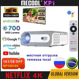 Other Projector Accessories MECOOL KP1 Intelligent Full HD Projector 1080P 700 ANSI Lumen Aerial Home Theatre Projector Android TV Home Display Device Q240322