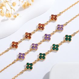 Explosive dopamine bracelet simple green diamond gold platinum bracelet multi-color treasure new bracelet women