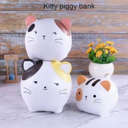 Boxes Cartoon Kitten Shaped Piggy Bank Children's Toy Birthday Gift Home Decoration Piggy Bank Piggy Bank Coin Storage Box