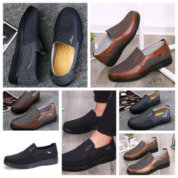 GAI sneaker Shoes Casual Men Single Business Round Toe Shoe Soft Sole Slipper Flat Classic comfortable Leather shoes soft size EUR 38-50