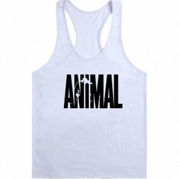 gyms WINER Brand Cott Animal Stringer Tank Tops Mens Sleevel Singlets Bodybuilding Clothes Undershirt Fitn Vests 53Bw#