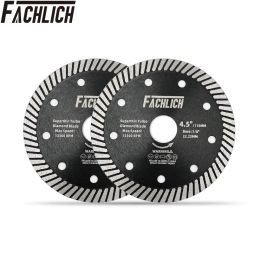 Parts Fachlich 2pcs Professional Diamond Superthin Turbo Saw Blades for Marble Ceramic Tile Granite Cutting Disc Dia 4.5inch/115mm