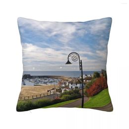 Pillow Lyme Regis Harbour From Langmoor Gardens Throw Bed Pillows S Home Decor Plaid Sofa