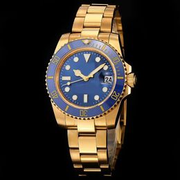 mens watch 18k Yellow Gold Blue Ceramic Watch Box/Papers 116618LB Automatic Fashion Men's Watch Wristwatch
