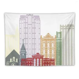 Tapestries Raleigh V2 Skyline Poster Tapestry Cute Decor For Room Things To Decorate The
