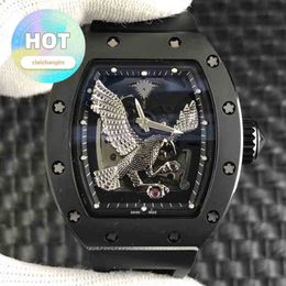 Male RM Wrist Watch Calendar Wristwatch watch Date Luxury Mens Mechanical Watch Business Leisure Rm23-02 Fully Automatic Ceramic Case Tape Fashion Swiss Movement